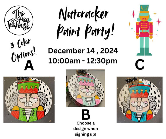 Nutcracker Paint Party! December 14th @10:00 am