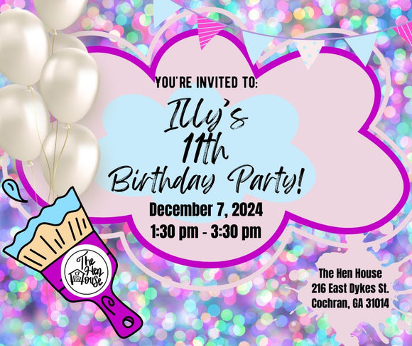 Illy's 11th Birthday Party! **Saturday** December 7th @1:30pm