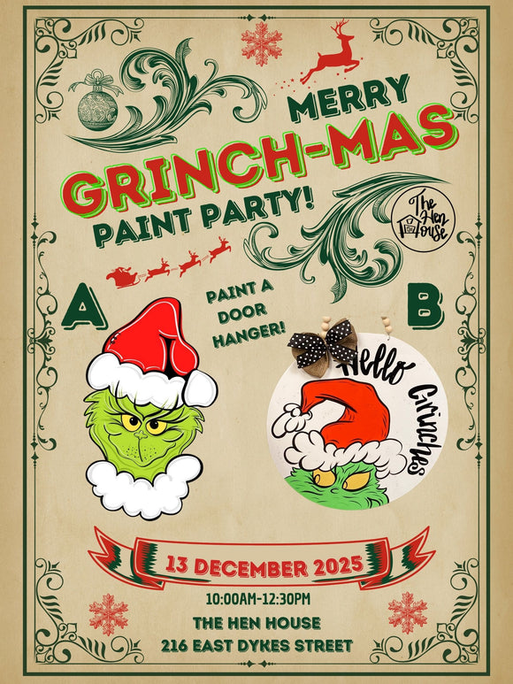 Grinch-Mas Paint Party!! December 13th @10:00am